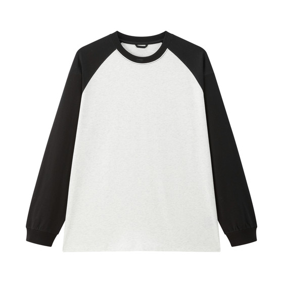 
Tufted Sandal long-sleeved early spring 240G cotton-feel bottoming shirt for men, breathable, quick-drying, daily sports inner top