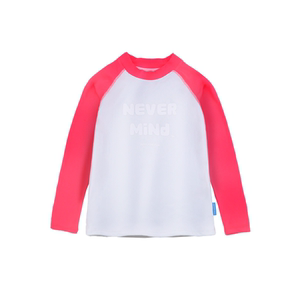 
NEVERMIND Children's Swimsuits Summer Girls Ragshou Sleeve Breathable UV Contrast Boys Top