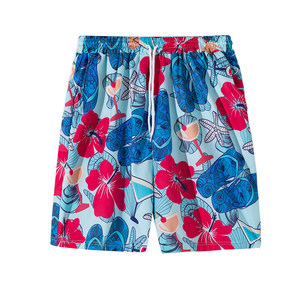 Summer seaside holiday pants men's five -point leisure sports large size Hawaiian shorts tide -drying loose beach pants
