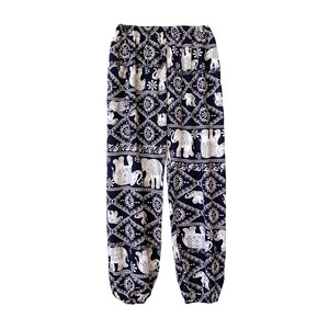 Large -size cotton and silk pajamas Female summer artificial cotton thin silk lantern pants can be wearing anti -mosquito pants vacation beach trousers