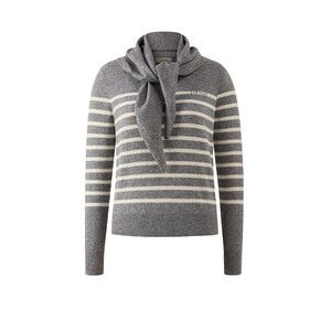
[Merino Wool] Eland sweater women's contrast striped pullover sweater winter new style
