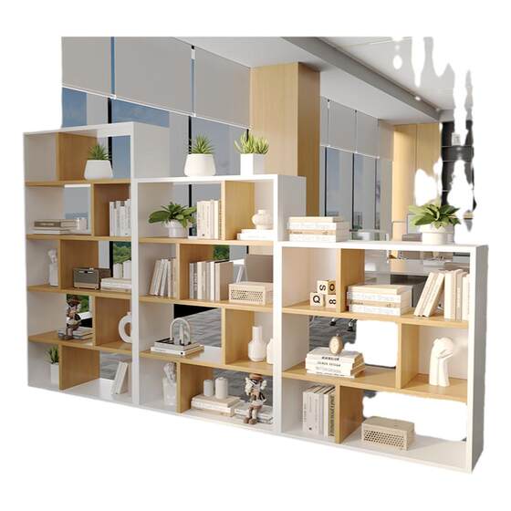 
Office partition cabinet wooden file cabinet simple file cabinet combination double-sided low cabinet storage cabinet hollow display cabinet