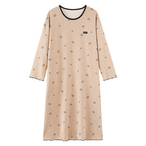 
Langsha nightgown women's autumn and winter German velvet long-sleeved dress 2025 new pajamas warm cashmere silk home clothes