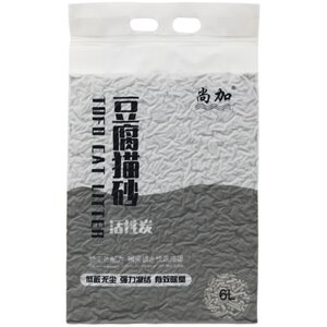 Tofu cat litter bamboo charcoal flavor activated charcoal deodorization and low dust 4 bags nearly 10 males * 0.5kg20 * 0.5kg2mm fine particles cat supplies