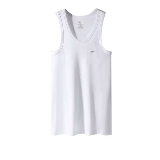 
Seven Wolves Pure Cotton Men's Vest Men's Base Loose Underwear Roof Two Strong Strong Slinging Vest Men's Old Man Shirt