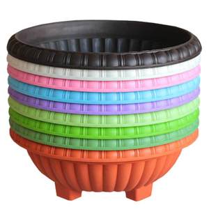 Green Luo Dedicated large flower pot resin plastic plastic and rippling blue flower pot balcony green plant four -legged green dill flower pot