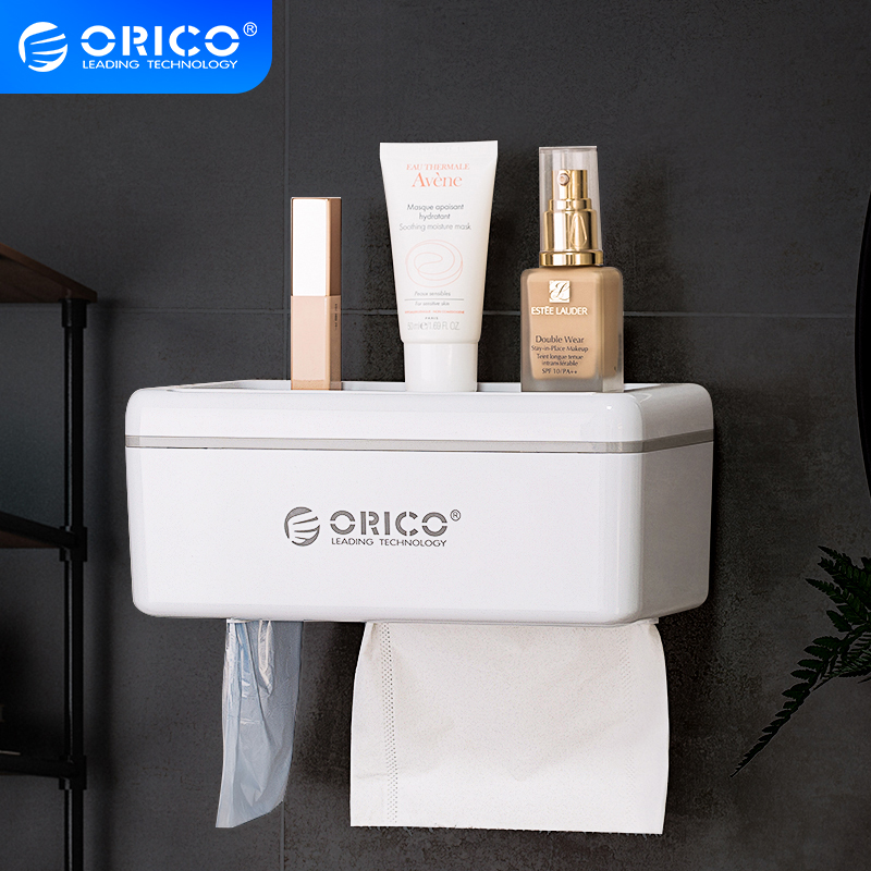 ORICO/奥睿科卫生间纸巾盒厕所置物架家用防水免打孔多功能抽纸盒