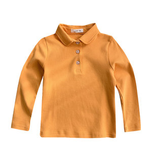 
Simple pure cotton POLO shirt Children's pure cotton long-sleeved T-shirts for boys and girls Autumn clothing Shandong online store