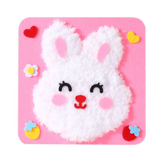 Children's hand sewing creative cartoon wool threading embroidery painting production materials 3-6 years old educational diy toys