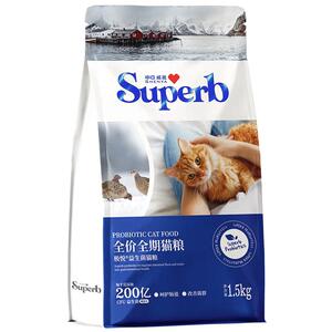 
Shenya Weineng Grain-Free Fresh Meat Cat Food 1.5kg Contains Probiotics High-Protein Cat Food Indoor Cat Food