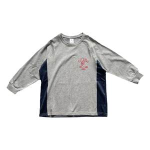 
Japanese fashion brand children's clothing boys soft loose tops children's letters denim T-shirt boys long-sleeved base shirt trendy