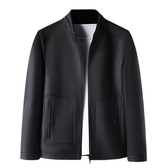 
Haining genuine leather jacket for men 2025 autumn and winter new casual men's wear men's middle-aged first layer cowhide leather jacket
