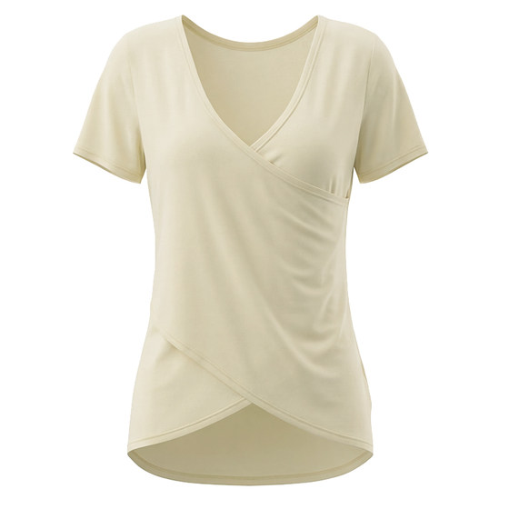 
Casual yoga wear blouse short-sleeved waist slimming moisture wicking sports fitness yoga top cross beautiful back thin