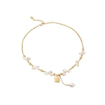 
Amber Loli Freshwater Pearl Women's Petal Necklace