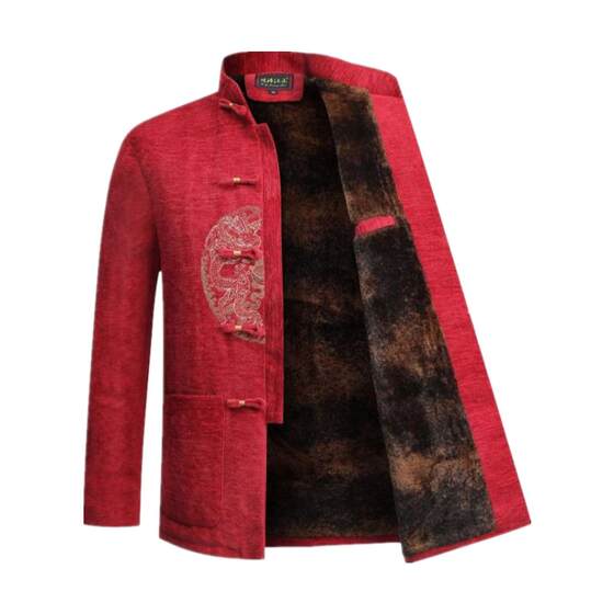 
Middle-aged and elderly men and women in Tang suits for autumn and winter thick cotton jackets for birthday grandparents Chinese style couple style