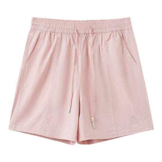 Kuaiyu Women's Shorts 2026 Summer New Solid Color Straight Leg Loose Casual Pants Lightweight Sports Pants Pink Pants