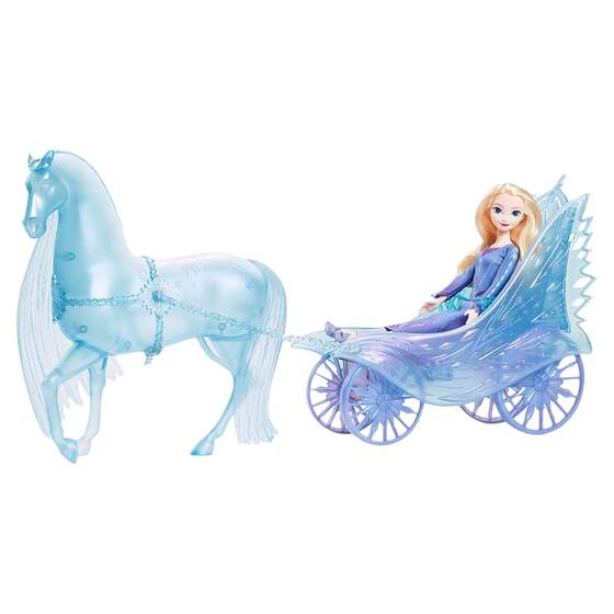 
Barbie Frozen Elsa and Shuiling Nokke Carriage Set Girls House Toys Birthday Gift