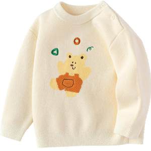 
Balabala children's sweater baby sweater boys and girls inner wear pure cotton 2025 winter new cartoon