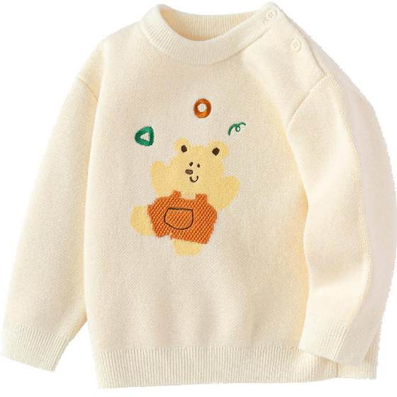 
Balabala children's sweater baby sweater boys and girls inner wear pure cotton 2025 winter new cartoon