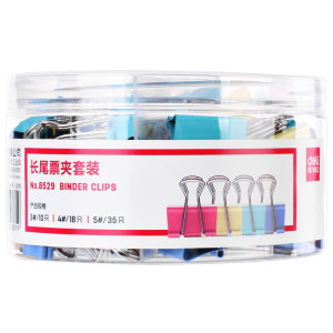 
Deli long tail clip dovetail clip office stationery large 19mm 25mm color metal file clip ticket clip multifunctional test paper clip book clip phoenix tail clip office supplies