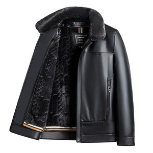 
[PU Leather/Padding and Velvet] Montagut Men's Leather Jacket 25 Winter Fashion Two-Wear Imitation Cowhide Jacket Thick and Warm J