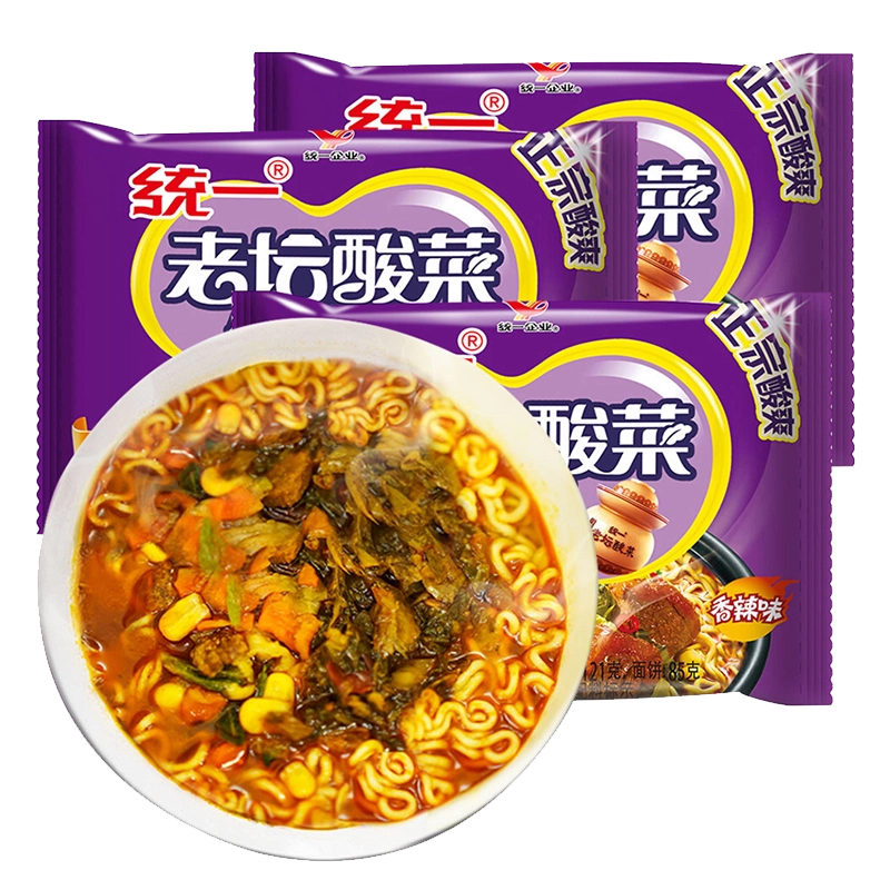 统一老坛酸菜牛肉面袋装整箱夜宵速食泡面充饥