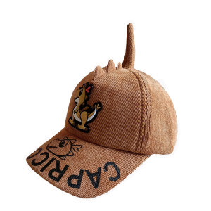
ins spring and autumn new children's hat 4 cartoon dinosaur duck cap boy corduroy 5 baby baseball cap female 6 trendy