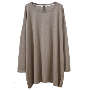 
Extra large size bamboo joint cotton long-sleeved T-shirt for women loose fat mm200*0.5kg medium-length spring and autumn thin dress for pregnant women