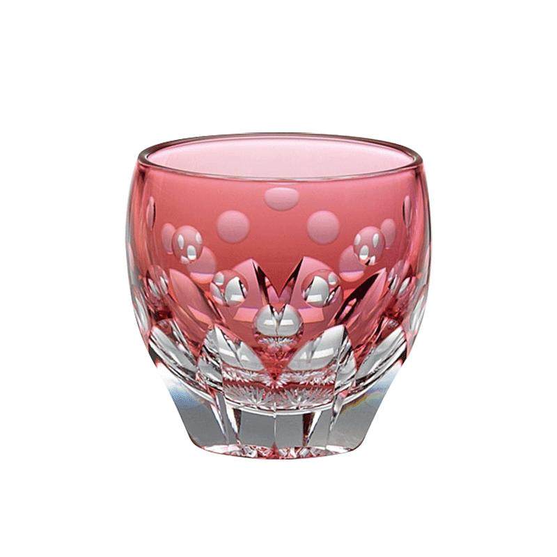 工芸品 KAGAMI CRYSTAL Kagami Crystal Glass Cup - Japanese Sakura Design