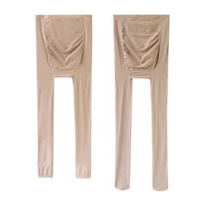 
Pregnant women's leggings for autumn and winter outer wear 2025 new plus velvet light leg artifacts during pregnancy stockings black