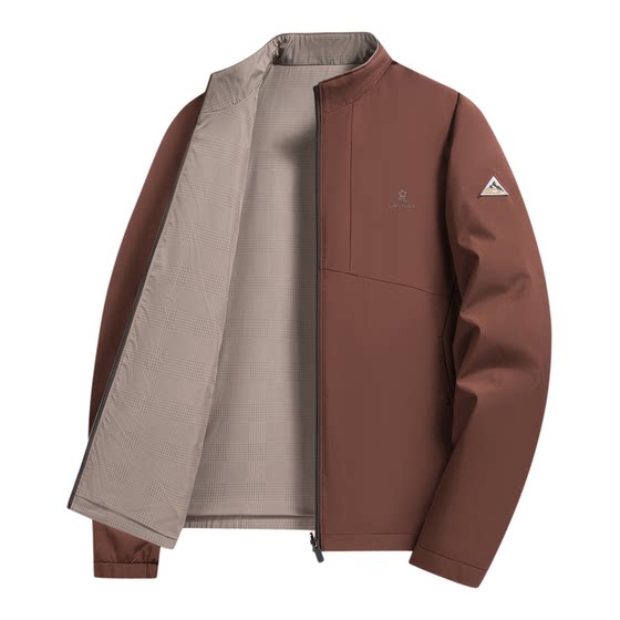 
Reversible - Montagut Men's Stand Collar Jacket Spring and Autumn High Density Windproof Middle-aged Men's Light Business Jacket Z