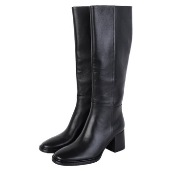 IORExGS original minimalist cowhide thick heel knee-high boots