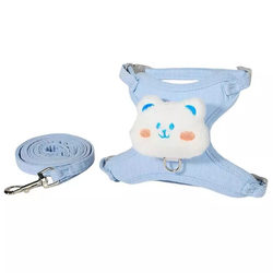 Cat traction rope to prevent escape from going out, small cat leash, pet anti-lost harness chain
