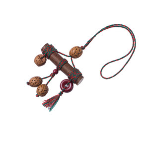 
Designed peach tree branch bag hanging home pendant cinnabar dog tooth peach wood children's security safety decoration car pendant