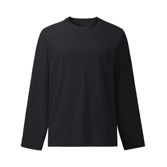 
Red bean pure cotton long-sleeved round neck T-shirt men's spring and autumn basic solid color inner large size pullover bottoming shirt top PC