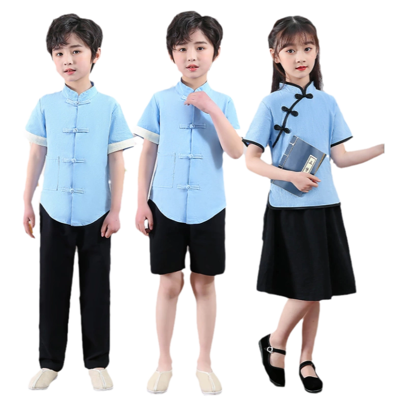 儿童民国学生装小学童装朗诵合唱演出服女童民国风五四青年学生服