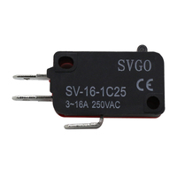 Micro Switch SV-16/162/165/166-1C2 Self-reset Silver Contact 3-pin Mechanical Miniature Travel Limit