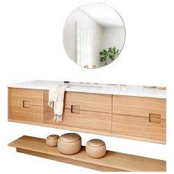 [High-end customization] Anying solid wood bathroom cabinet expert