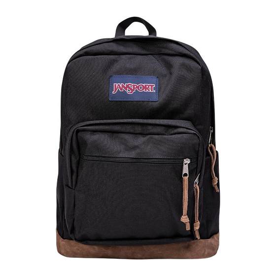 
The same style JanSport backpack at the airport Twilight retro female classic black male college student schoolbag leather 4QVA