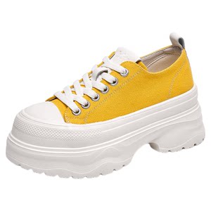 
LeeCooper thick-soled sneakers for women 2026 new spring 7cm height-increasing canvas shoes fashionable and versatile casual shoes