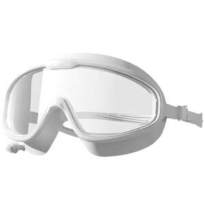 Large frame swimming goggles waterproof and anti-fog HD children's professional adult diving swimming glasses swimming cap set silicone earplugs
