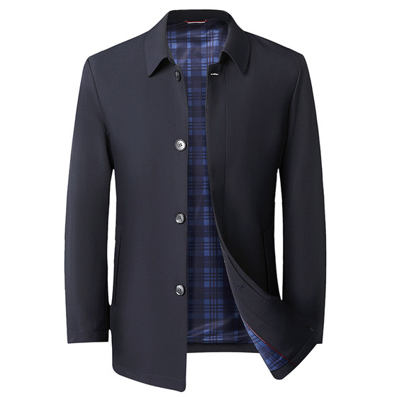 
Hengyuanxiang casual style jacket men's new spring and autumn top dad jacket middle-aged men's business casual jacket