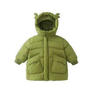 
[Three-proof heat storage of goose down jacket] Qiqi Xiong down jacket for boys and girls, mid-length baby winter children, thickened and warm