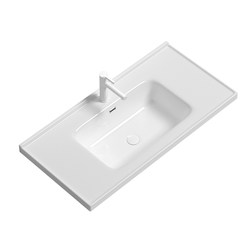 Ceramic one-piece thickened washbasin single basin