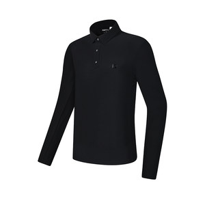 FILA official men's knitted long-sleeved POLO shirt 2024 autumn new golf sports sun protection top
