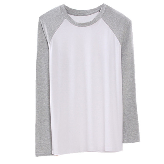 Long -sleeved pajama men's thin men's Modal large size top home service summer single spring autumn T -shirt bottoming shirt
