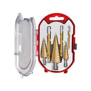 
Serrated pagoda drill bit containing cobalt hole opener alloy metal step drill set stainless steel multi-functional expansion connecting rod