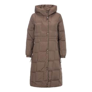 
Mirandon fashionable hooded mid-length down jacket to keep warm