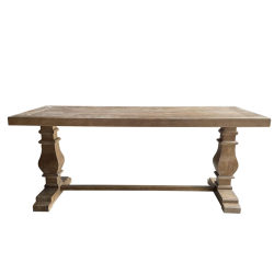 American country retro dining table oak solid wood customizable