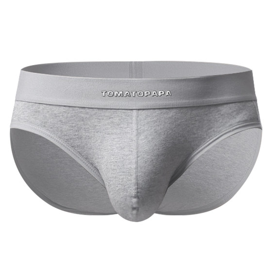 
TOMATOPAPA men's briefs mid-rise breathable soft sports bottoms solid color cotton sweat-absorbent and comfortable